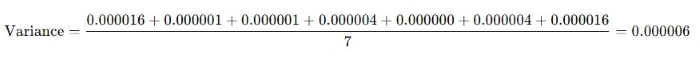 Calculate the Variance